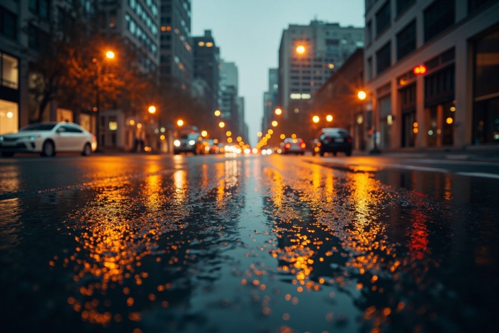 City in Rain — AI-generated artwork